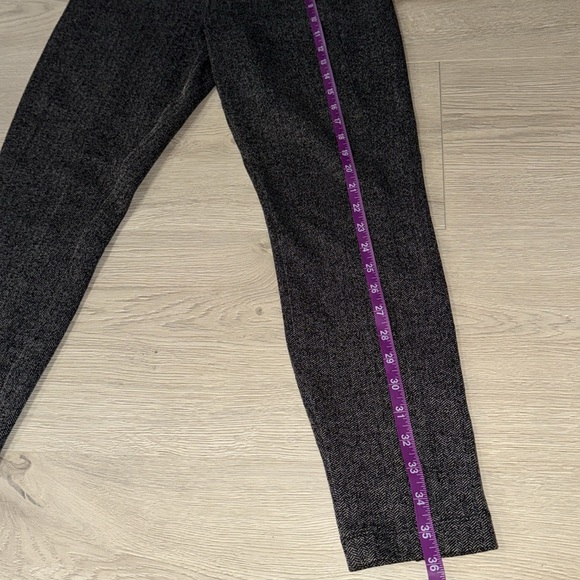 Athleta Delancey Herringbone Tight Leggings Black Grey Fitted Pants medium - Picture 4 of 10